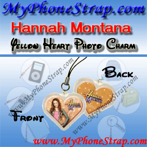 HANNAH MONTANA YELLOW HEART BY TOMY -- US PHOTO CHARM COLLECTION 1 DETAIL