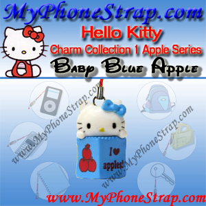 HELLO KITTY BABY BLUE APPLE BY TOMY ... US APPLE CHARM COLLECTION SERIES 1 DETAIL