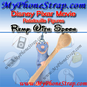 PIXAR RATATOUILLE MOIVE FIGURE REMY WITH SPOON BY TOMY ... US FIGURE CHARM COLLECTION DETAIL