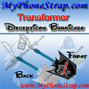 DECEPTICON BARRICADE TRANSFORMER BY TOMY ... US SCREEN CLEANERS CHARMS 1 DETAIL