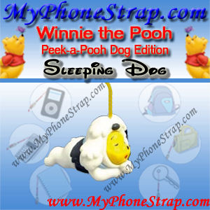 WINNIE THE POOH SLEEPING DOG PEEK-A-POOH BY TOMY ... EUROPE MINI WINNIES DOG COLLECTION DETAIL