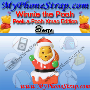 WINNIE THE POOH SANTA PEEK-A-POOH BY TOMY ... US SERIES 10 CHRISTMAS EDITION DETAIL