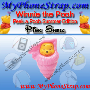 WINNIE THE POOH PINK SHELL PEEK-A-POOH BY TOMY ... US SERIES 14 SUMMER SPLASH EDITION DETAIL