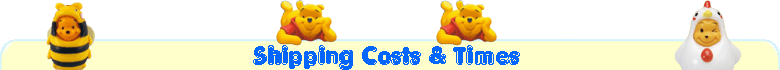 Shipping costs and Times Title Bar